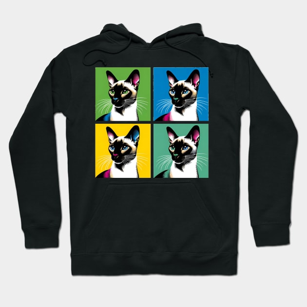 Javanese Cat Pop Art - Cat Lovers Hoodie by PawPopArt